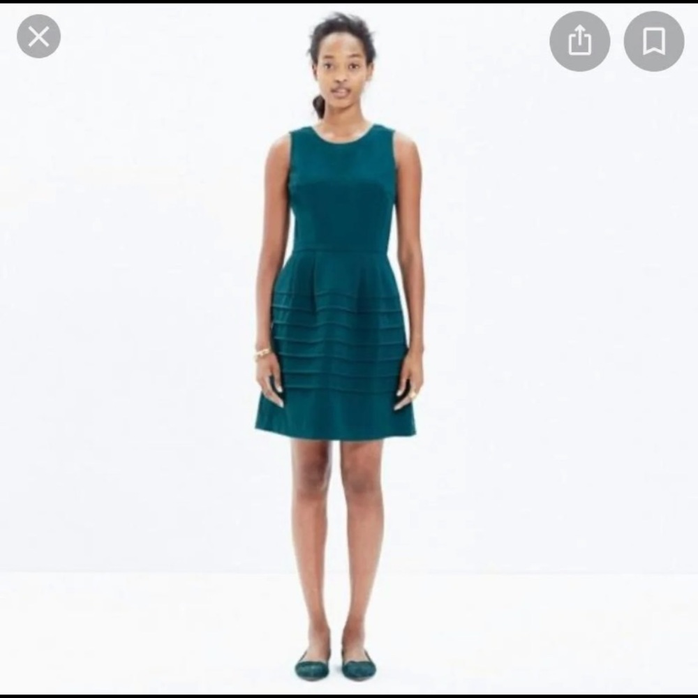 NWT Madewell Midnight Dress 0 Teal Green